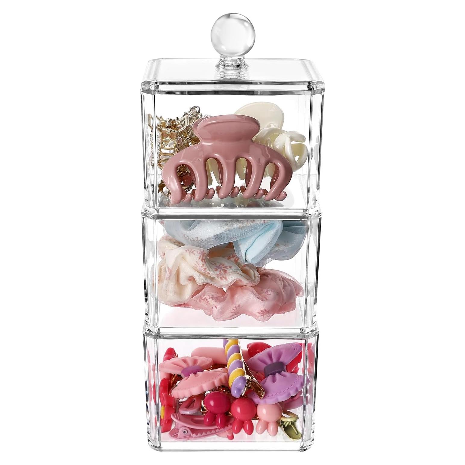 Organizador Acrílico Apilable BLVRYVIO para Accesorios de Cabello