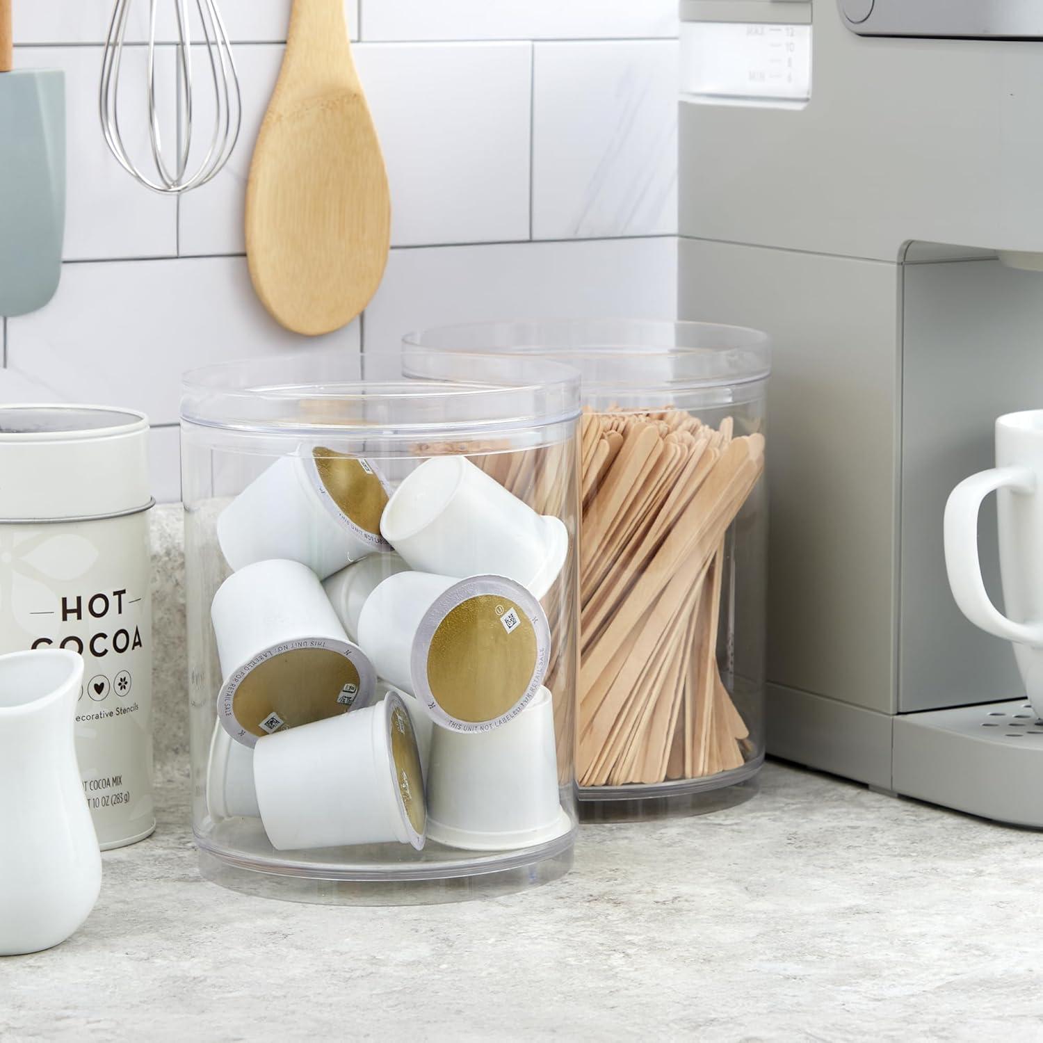 Contenedor Apilable Redondo US Acrylic - Juego de 2, 12.7 cm