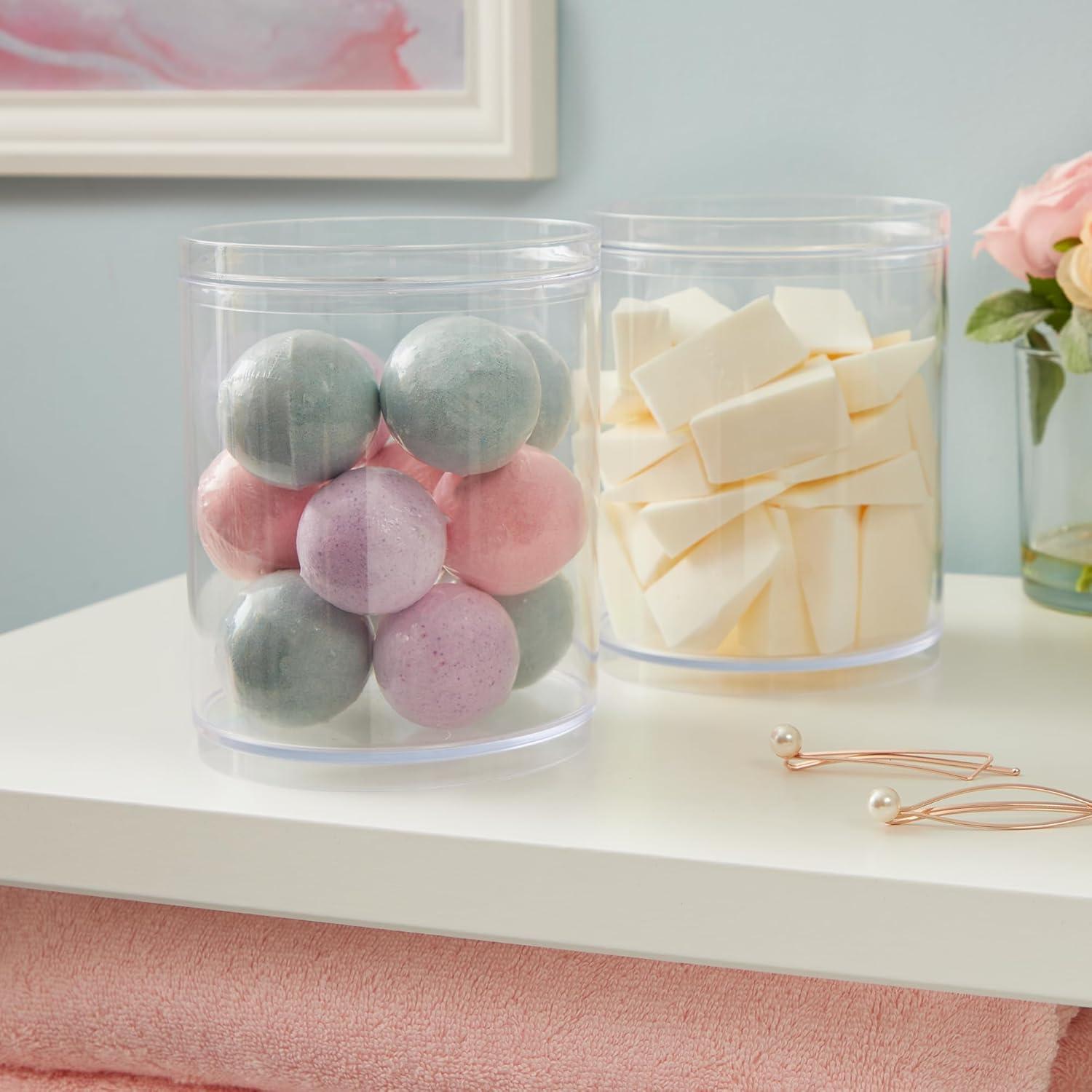 Contenedor Apilable Redondo US Acrylic - Juego de 2, 12.7 cm