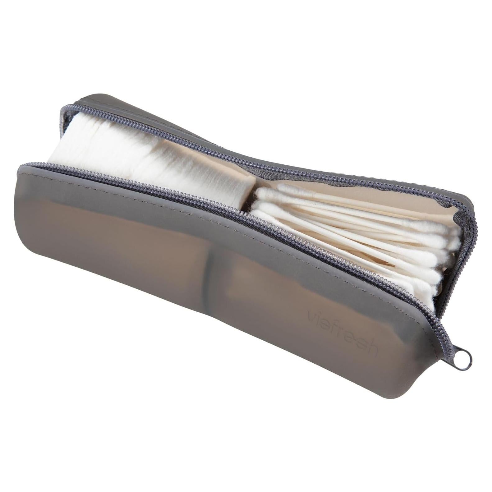 Estuche de Viaje 2 en 1 JLC para Algodón y Q-tips Negro