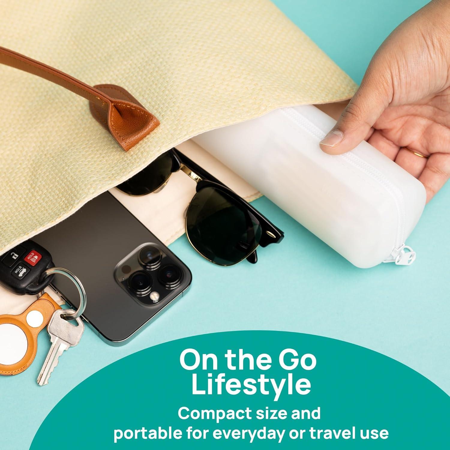 Estuche de Viaje 2 en 1 JLC para Algodón y Q-tips Negro