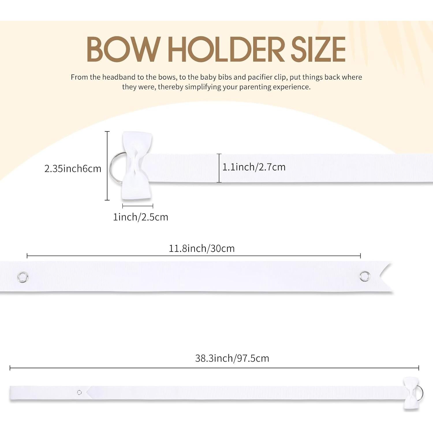 Soporte para Lazos POVETIRE 6 Piezas Organizador Blanco