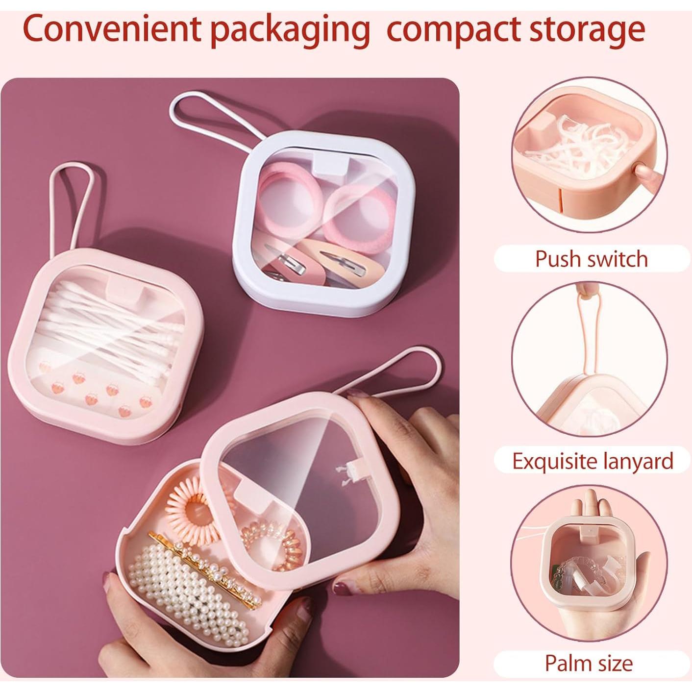 Caja de Almacenamiento Rosa WEIMU para Gomas y Bastoncillos