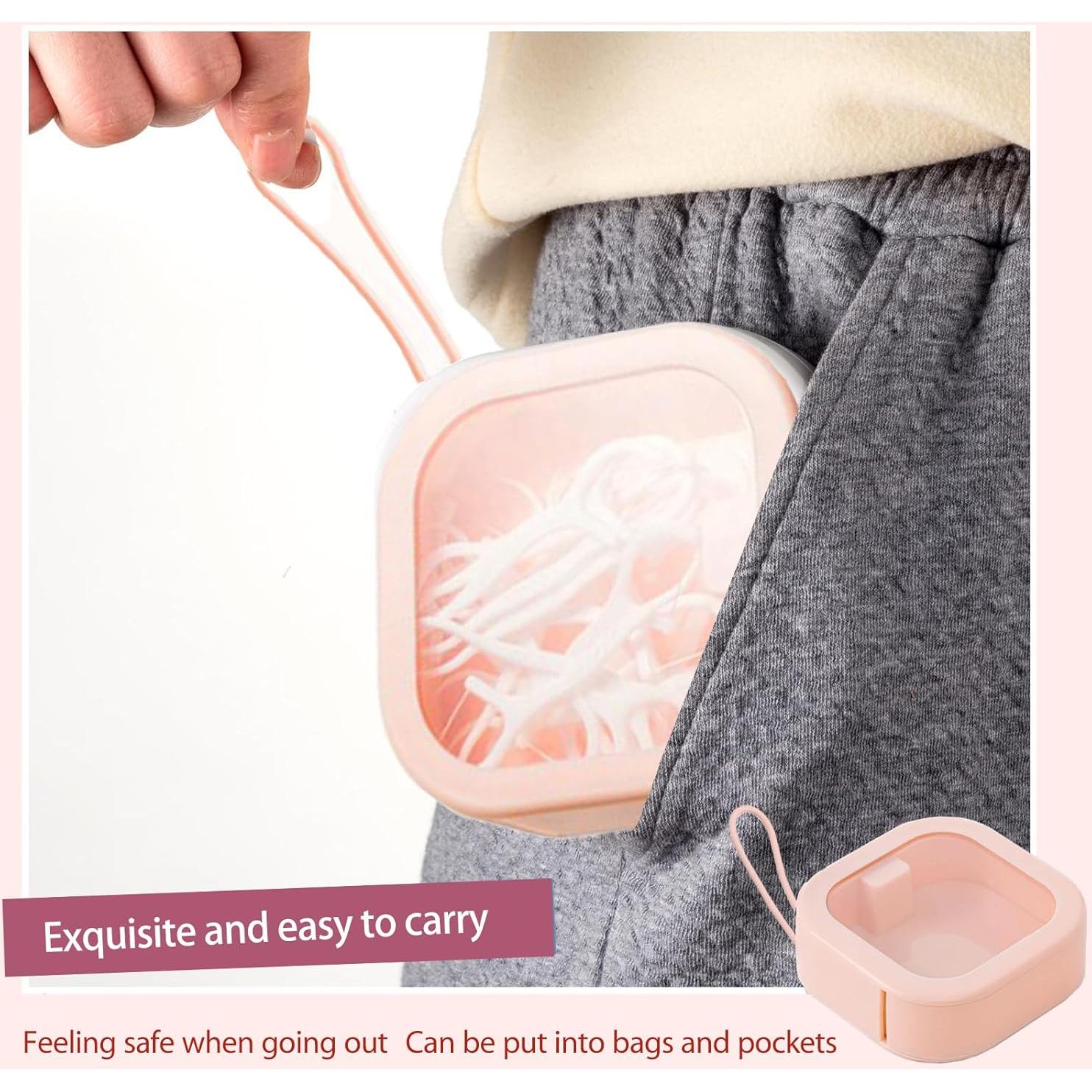 Caja de Almacenamiento Rosa WEIMU para Gomas y Bastoncillos