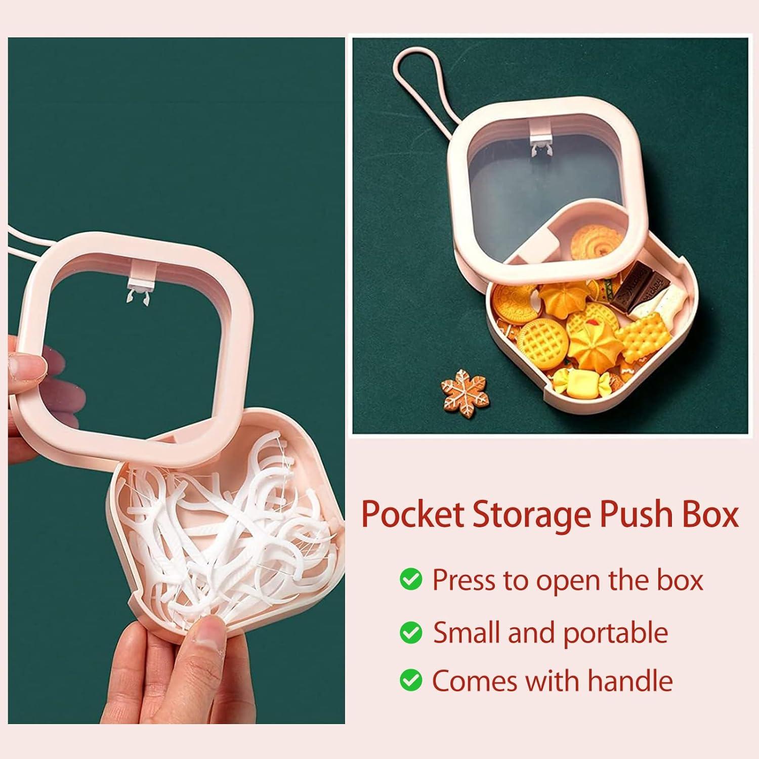 Caja de Almacenamiento Rosa WEIMU para Gomas y Bastoncillos