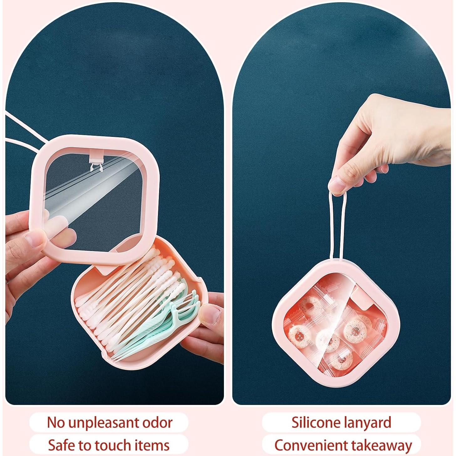 Caja de Almacenamiento Rosa WEIMU para Gomas y Bastoncillos