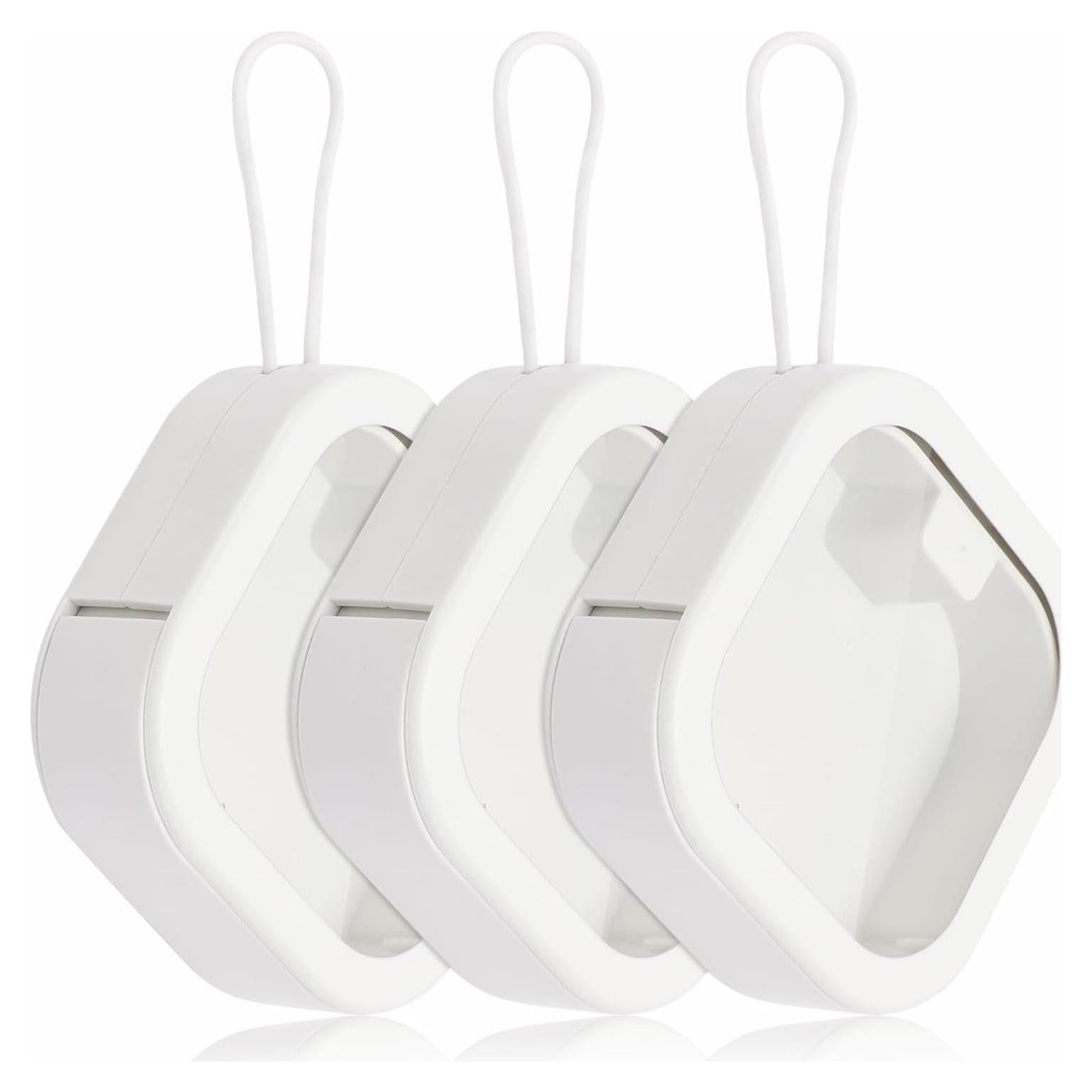 Organizador de Gomas de Pelo Portátil VOCOOL 3 Piezas Blanco