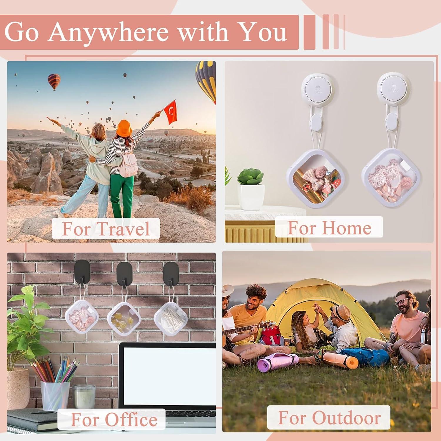 Organizador de Gomas de Pelo Portátil VOCOOL 3 Piezas Blanco