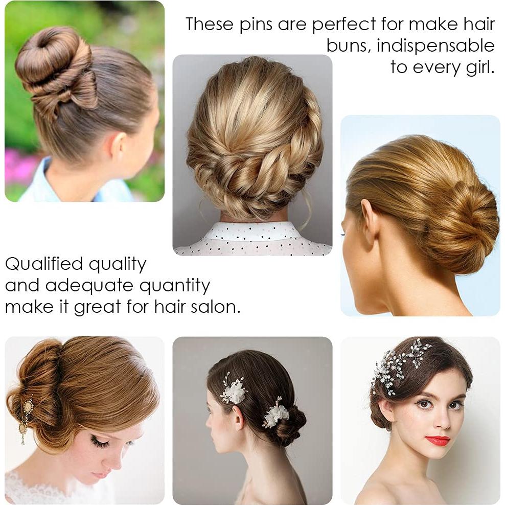 Pasadores de cabello en U IKOCO 6.1 cm marrones - 80 piezas