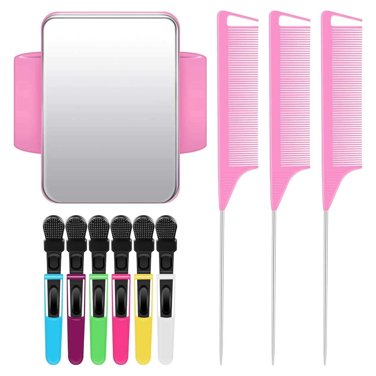 Pulsera Magnética Geiserailie Rosa con 3 Peines y 6 Clips