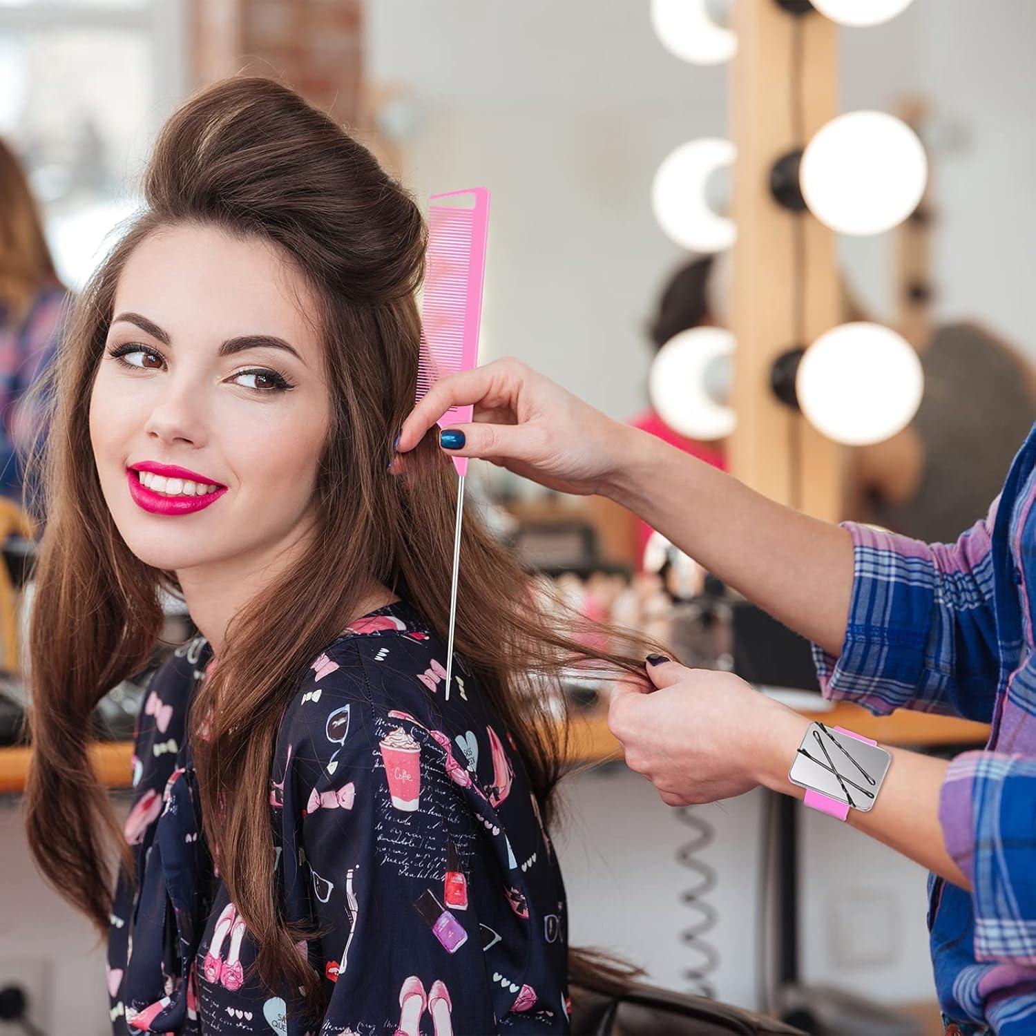 Pulsera Magnética Geiserailie Rosa con 3 Peines y 6 Clips