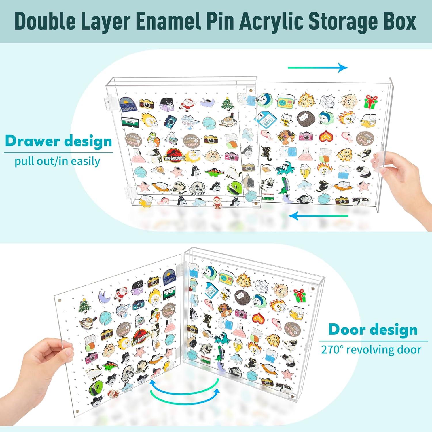 Caja de Exhibición de Pines Acrílico PACMAXI 25x25 cm