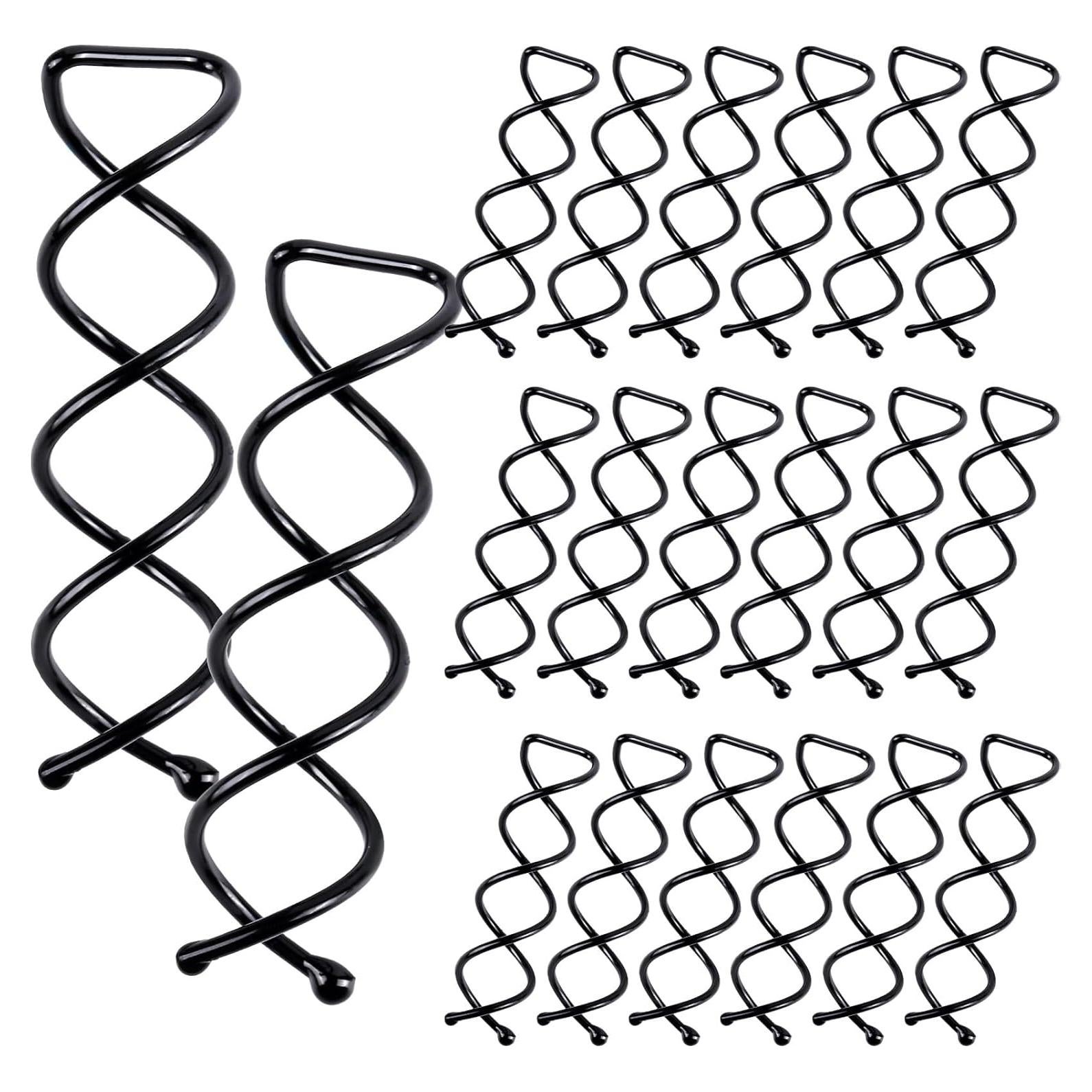 20 Pasadores de Cabello en Espiral Negros FANDAMEI - Sin Rasguños