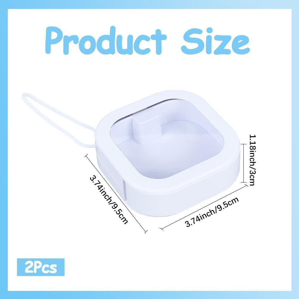 2 Piezas Organizador de Cabello SOFPLATE Blanco Transparente