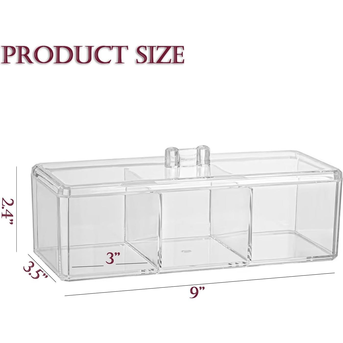 Organizador Acrílico Transparente PINGANBUSU 3 Compartimentos