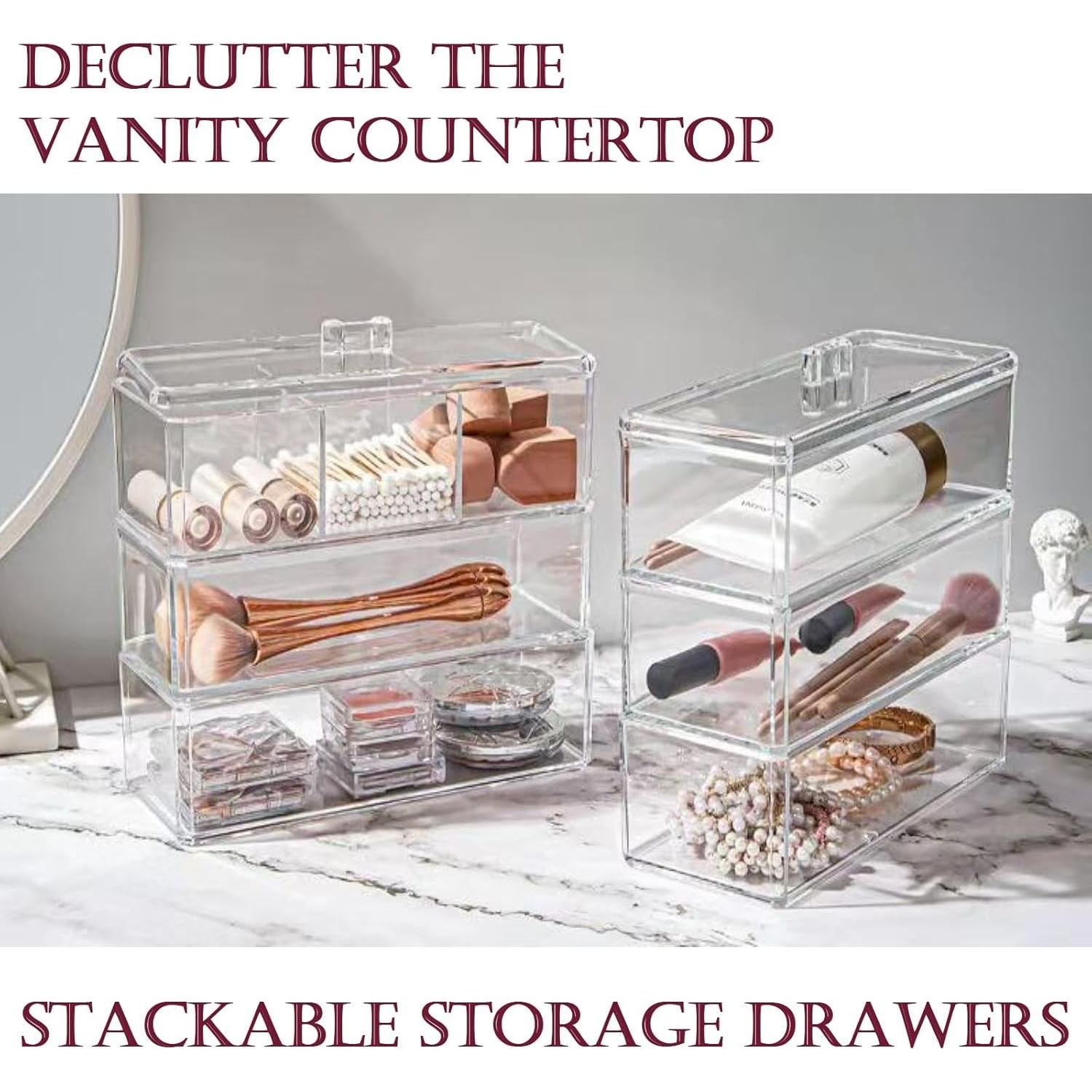 Organizador Acrílico Transparente PINGANBUSU 3 Compartimentos