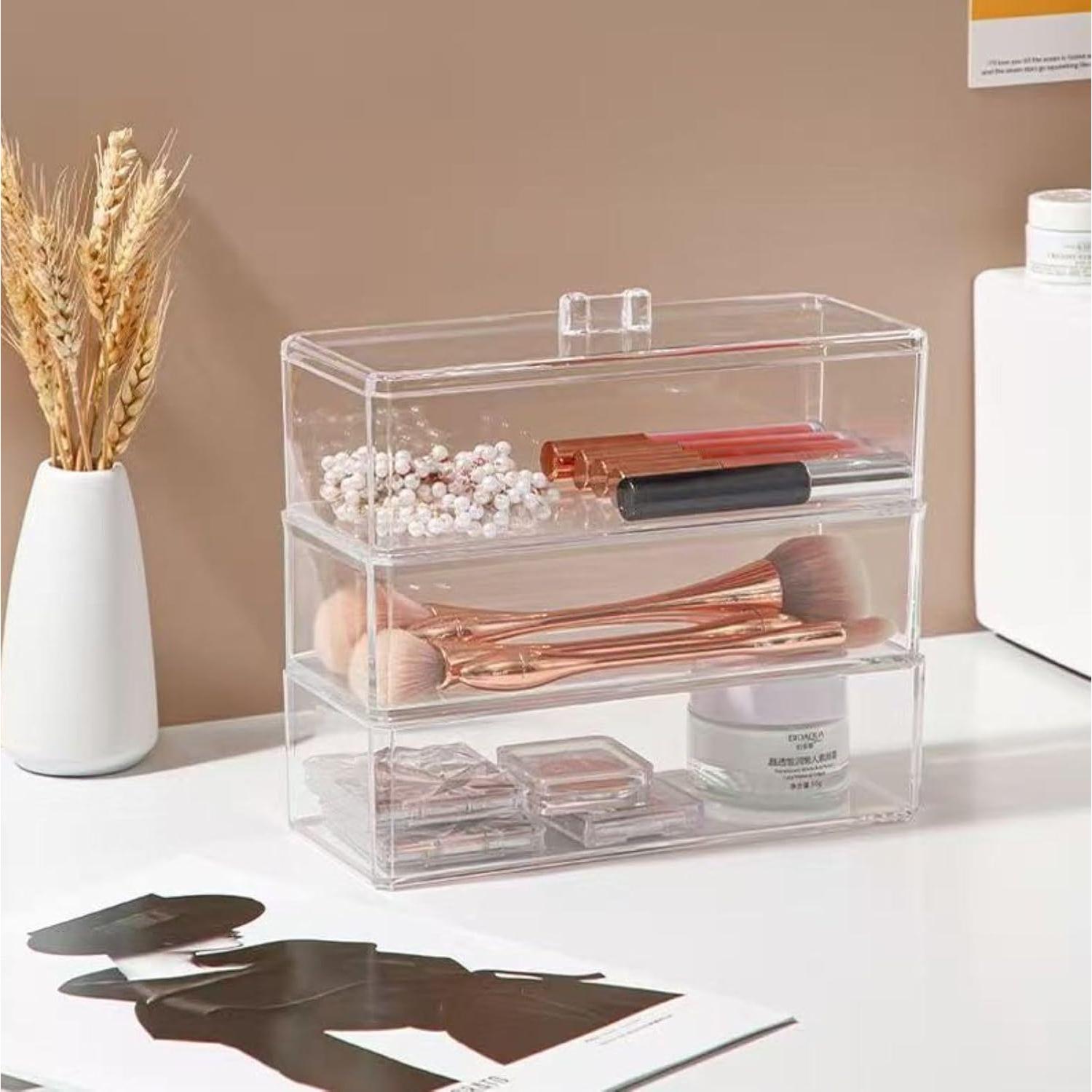 Organizador Acrílico Transparente PINGANBUSU 3 Compartimentos