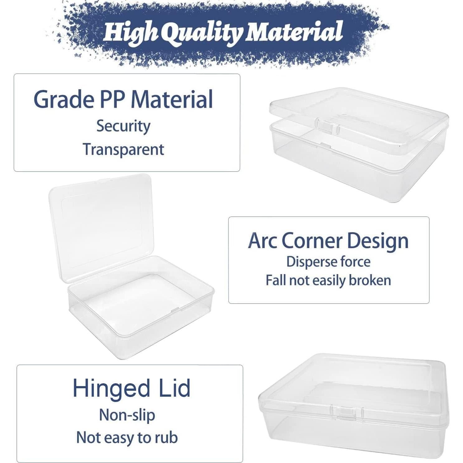 Goiio 6 Cajas Rectangulares Transparentes 14.2x10.7x4.6cm