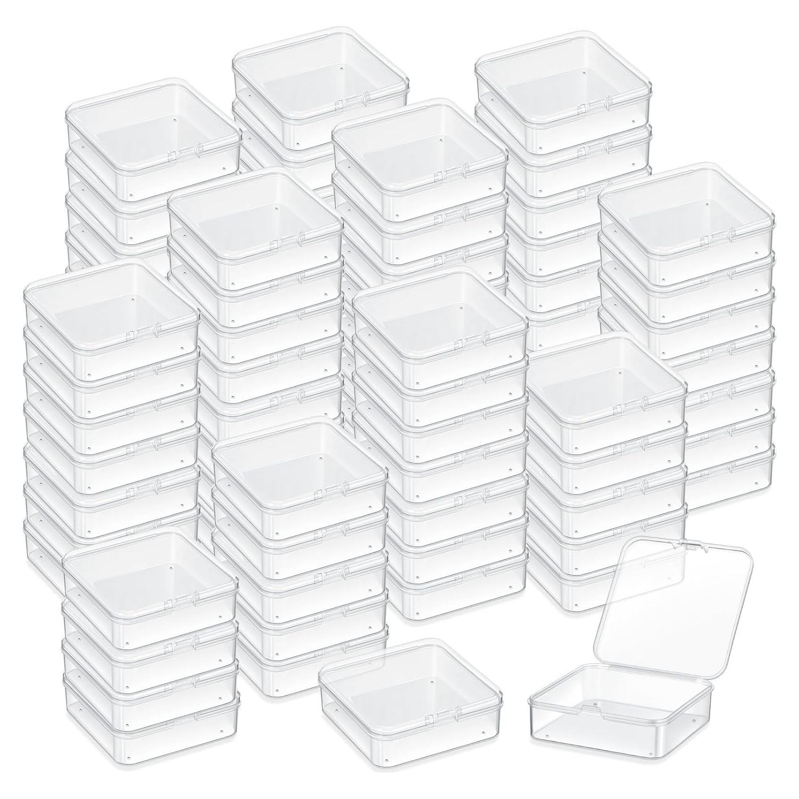 100 Contenedores de Almacenamiento Menkxi 7.1x7.1x2.5cm Plástico