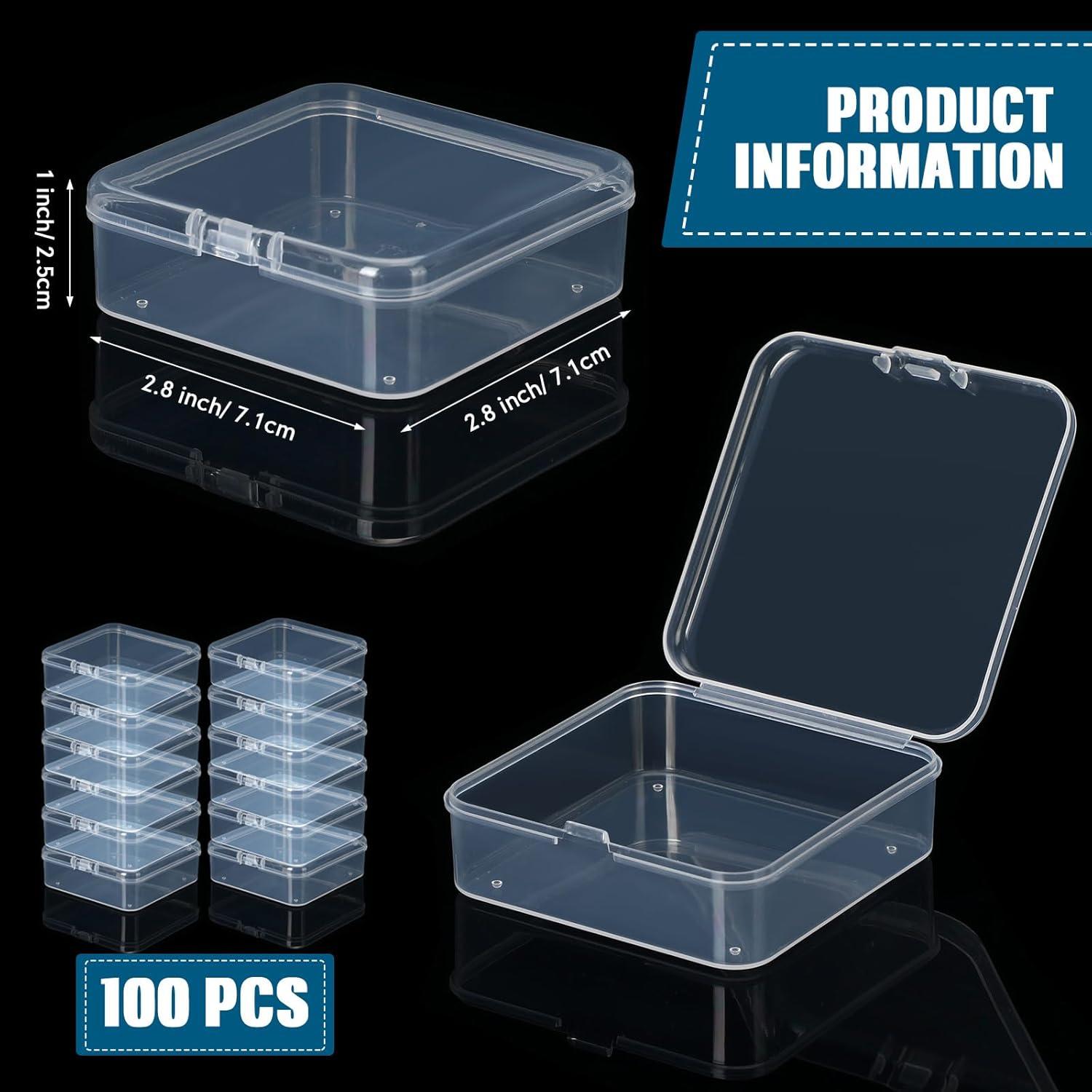 100 Contenedores de Almacenamiento Menkxi 7.1x7.1x2.5cm Plástico