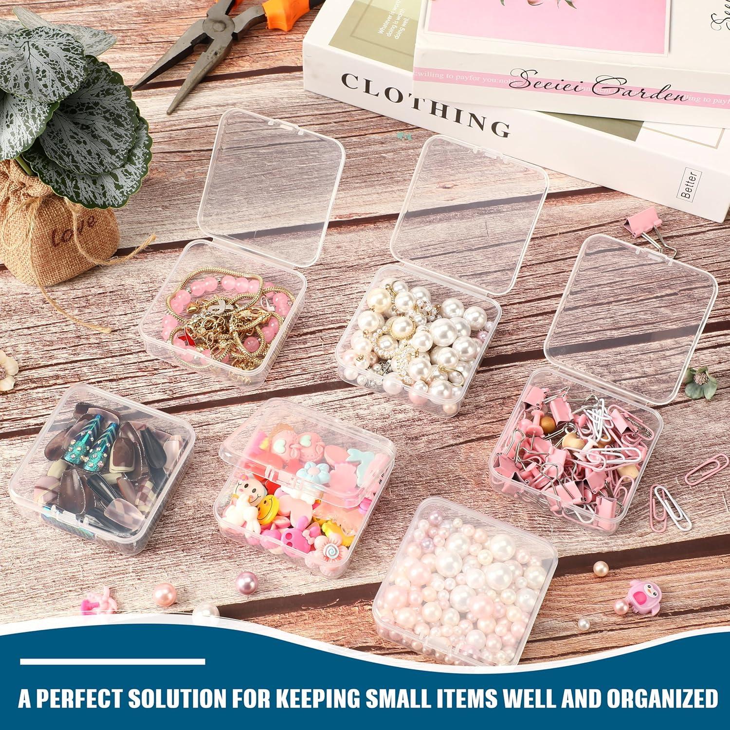 100 Contenedores de Almacenamiento Menkxi 7.1x7.1x2.5cm Plástico