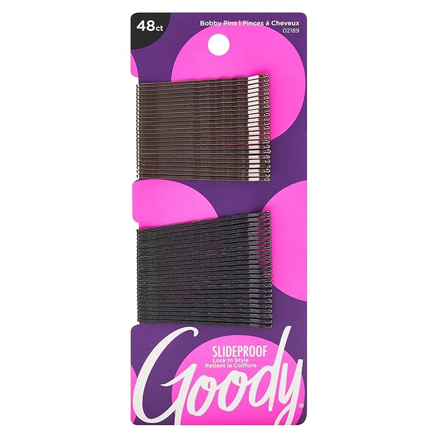 Pinzas de Pelo Antideslizantes Goody - 48 Unidades Negras