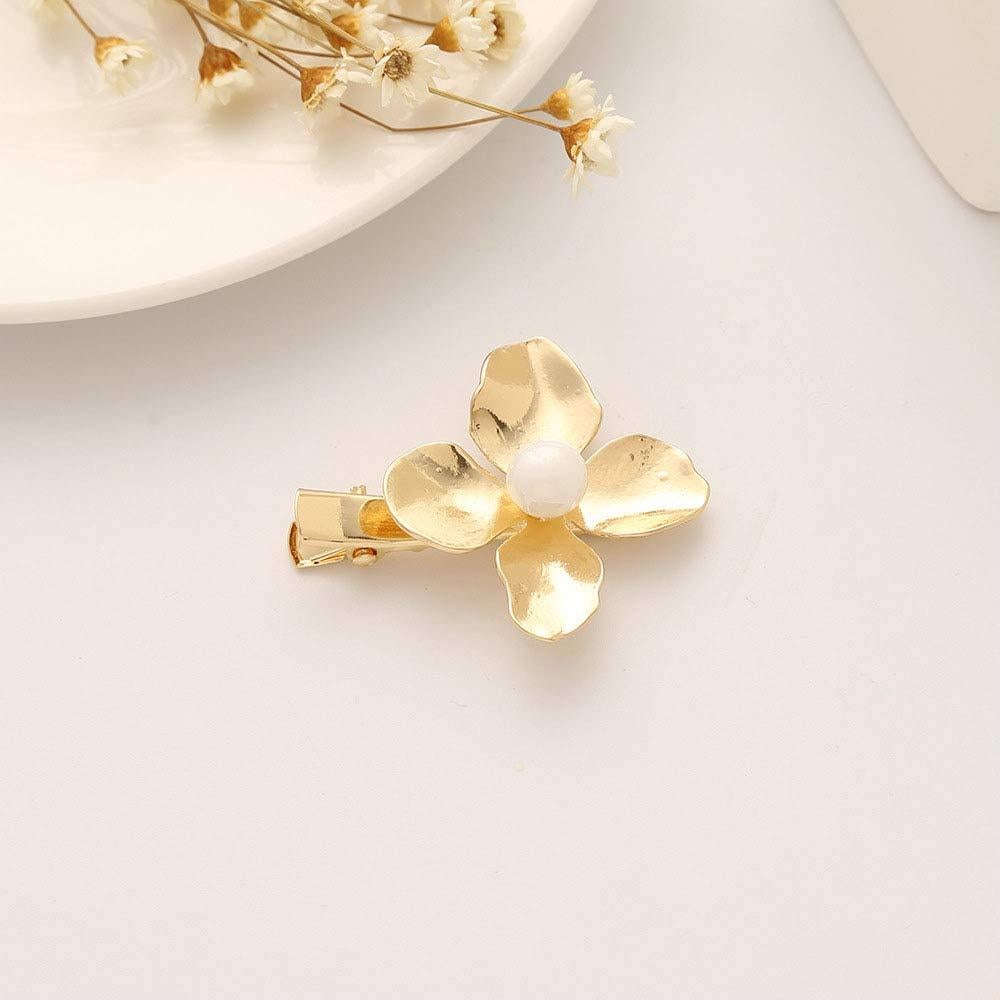 Pinzas de cabello Numblartd 5Pcs con perlas sintéticas doradas