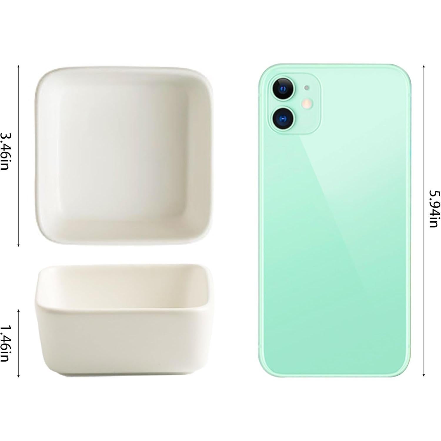 Soporte de Clips de Papel de Cerámica Mecaikru Blanco 8.8cm