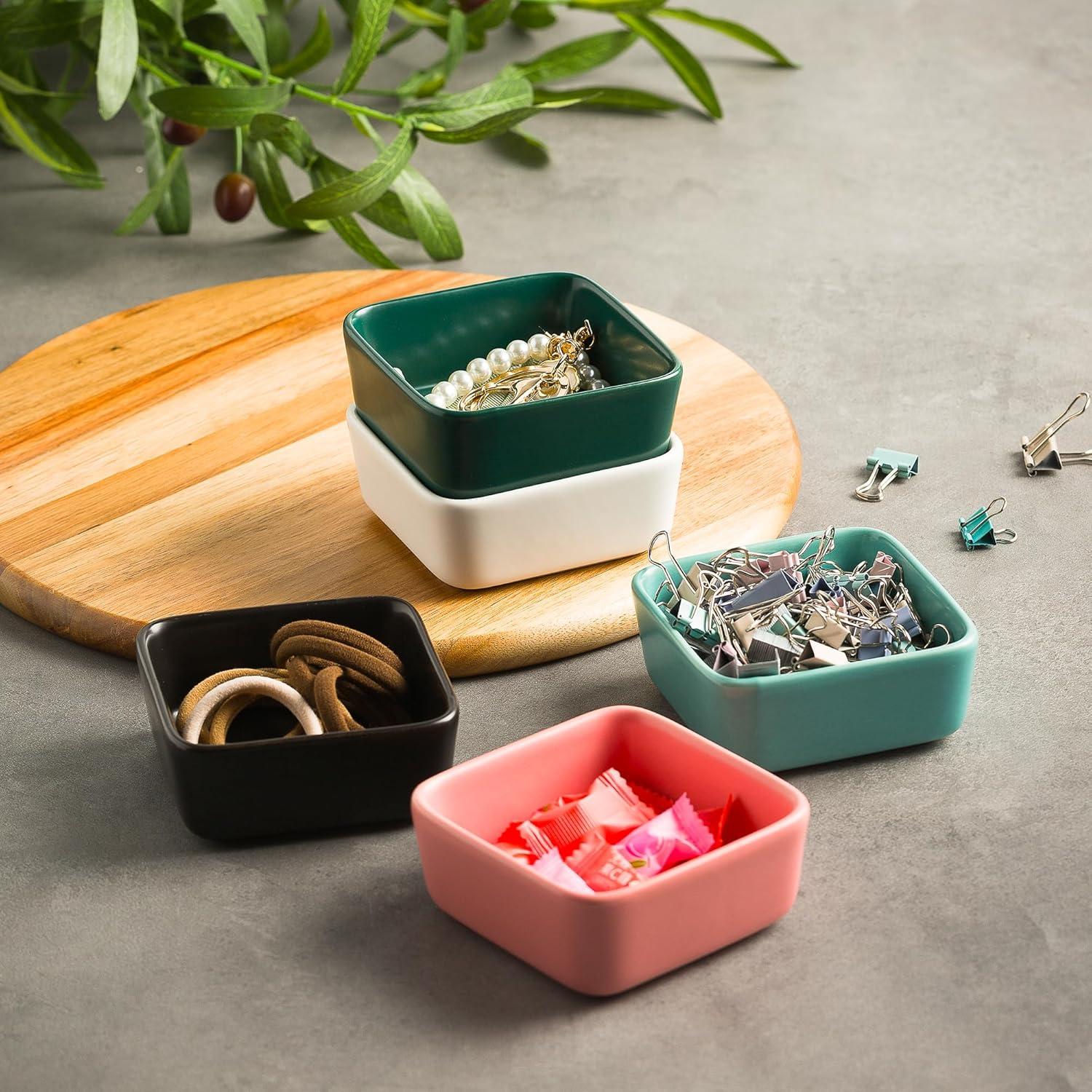 Soporte de Clips de Papel de Cerámica Mecaikru Blanco 8.8cm