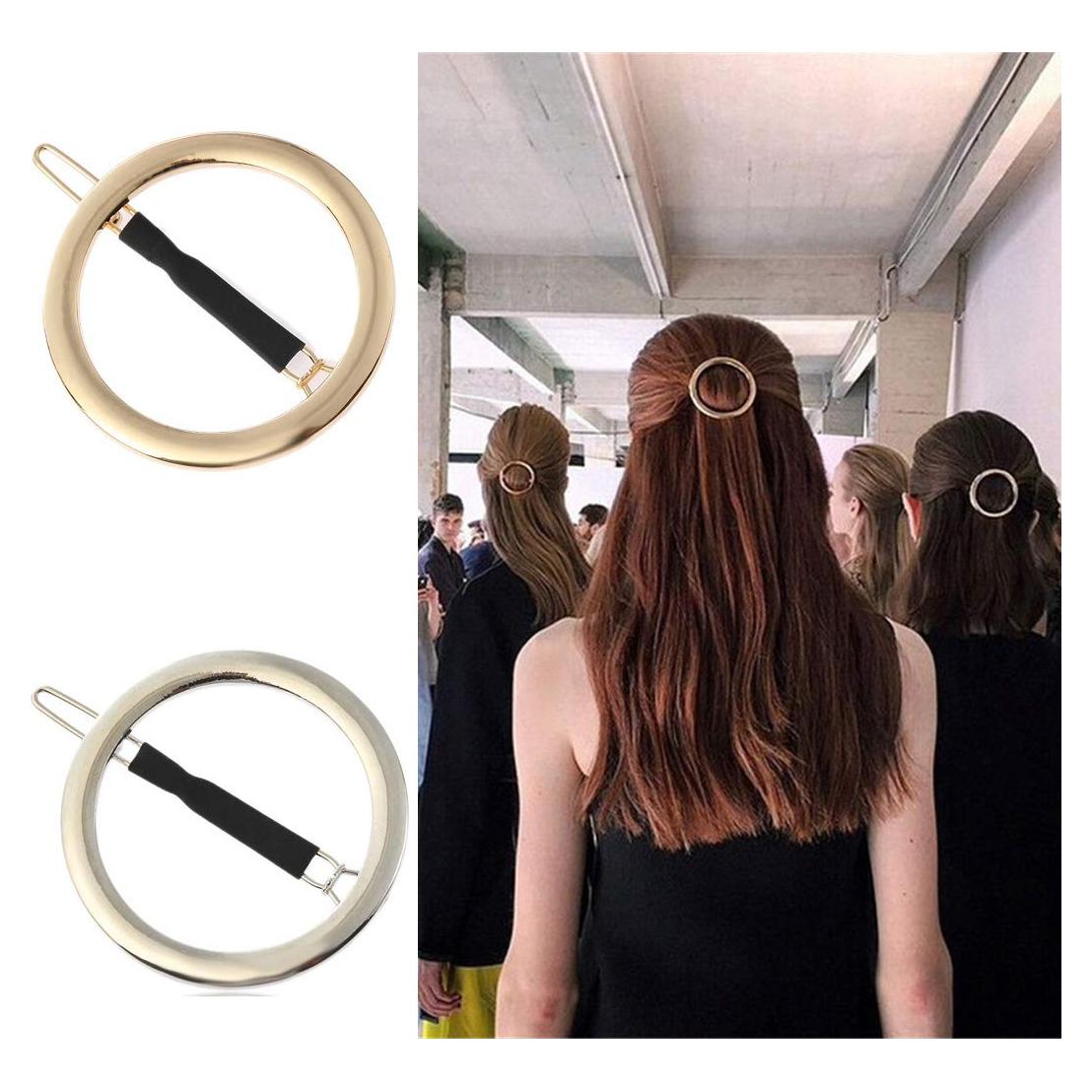 Set de 2 Clips de Pelo Geométricos GIYOMI - Oro y Plata