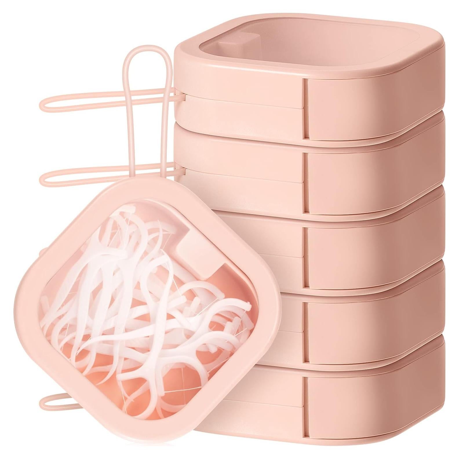 Organizador de Gomas de Pelo Kathfly 6 Piezas Rosa