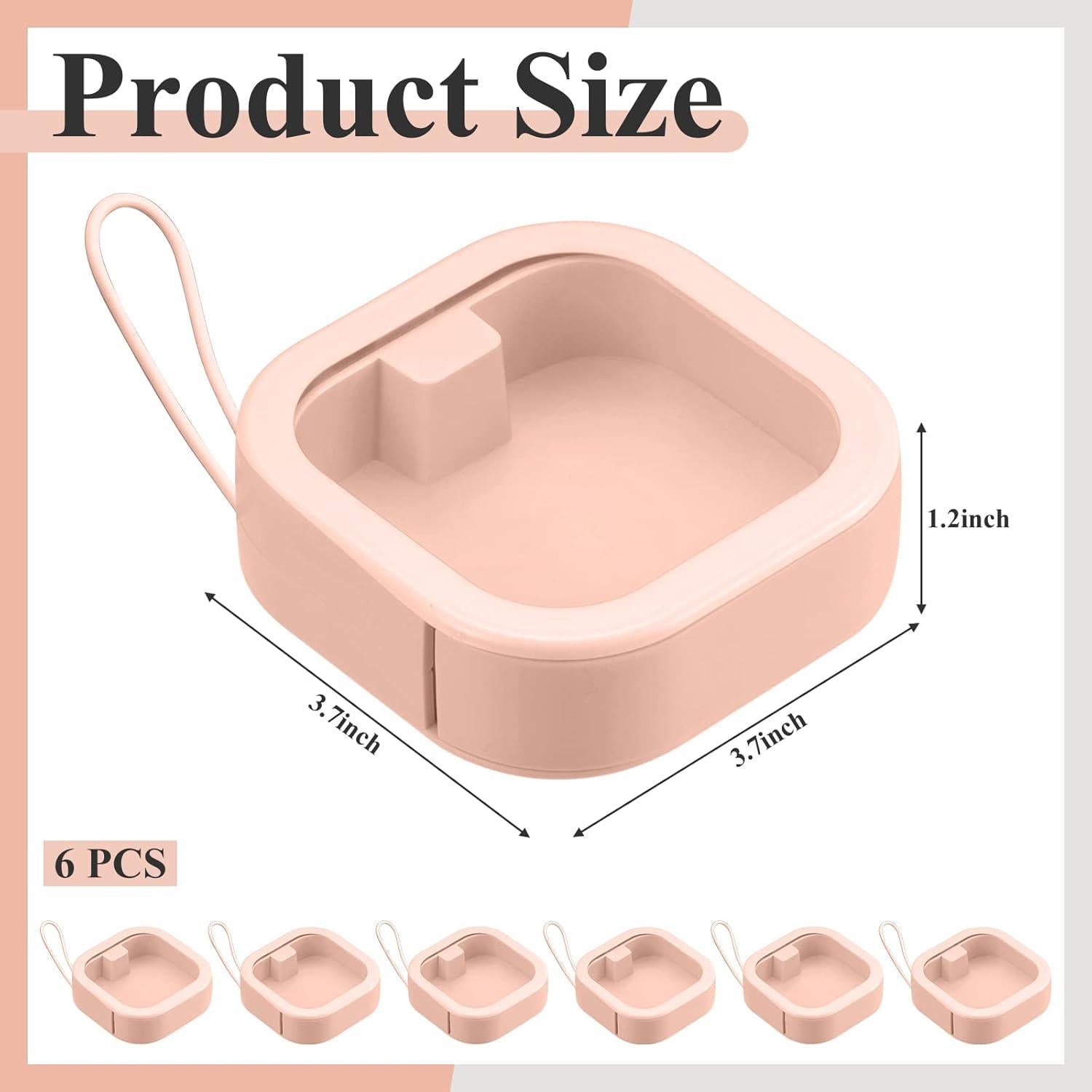 Organizador de Gomas de Pelo Kathfly 6 Piezas Rosa