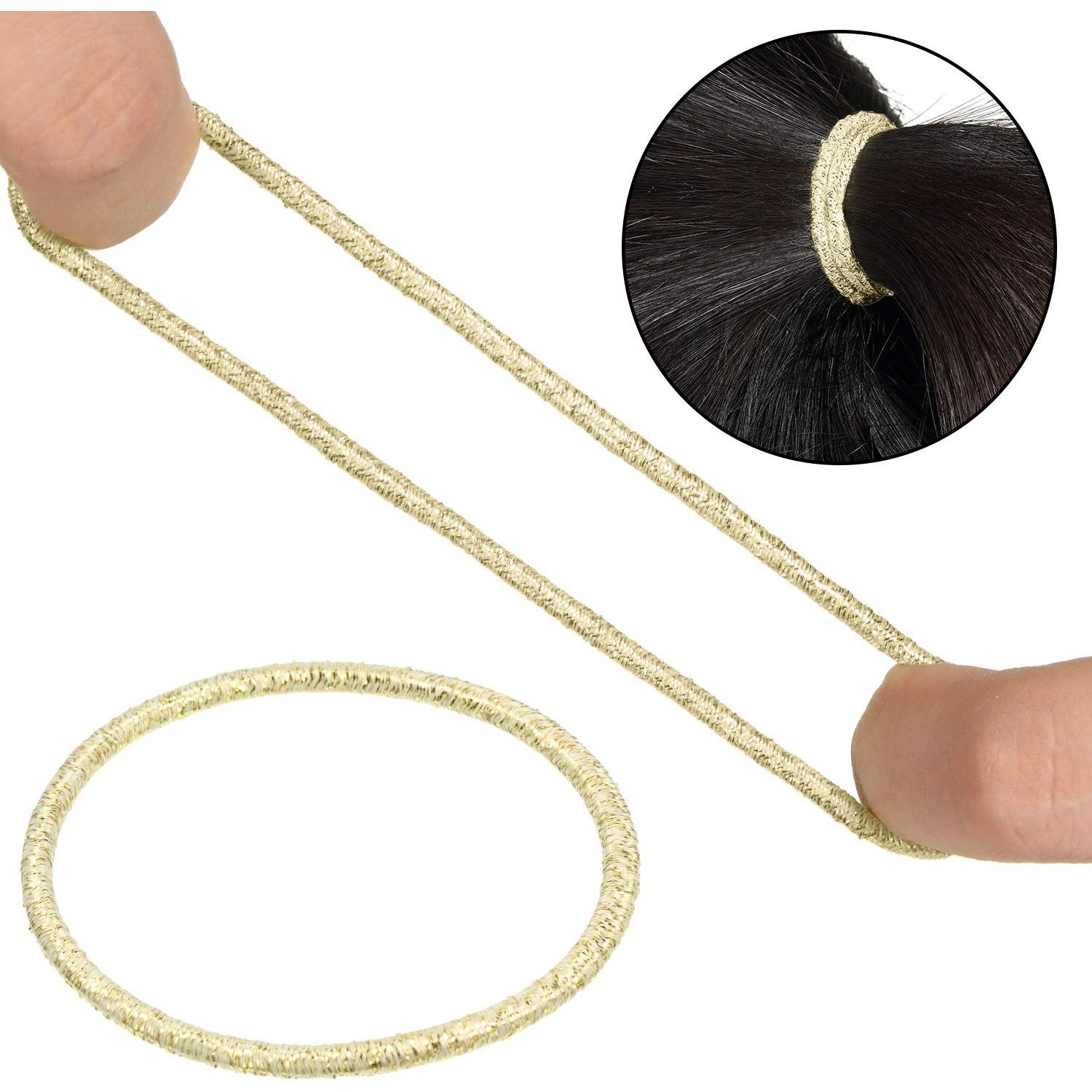 Gomas de Pelo Elásticas Sin Metal TecUnite 50 Piezas 3mm