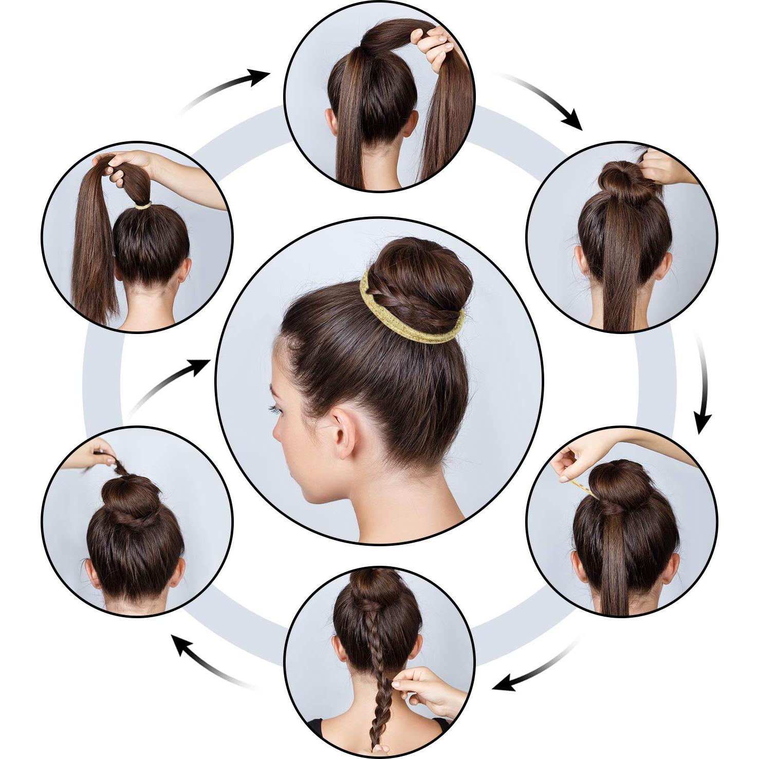 Gomas de Pelo Elásticas Sin Metal TecUnite 50 Piezas 3mm