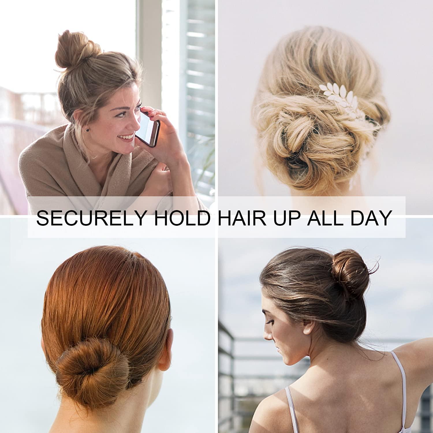 Ganchos de Cabello Espirales MAORULU Negros 20 Pcs 5.08 y 6.1 cm