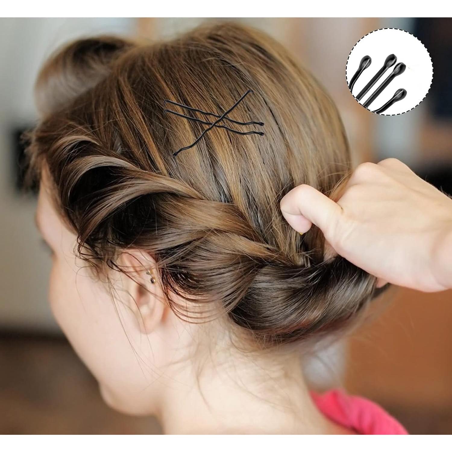 Pinzas para el cabello negras Pagabach 100 PCS antideslizantes