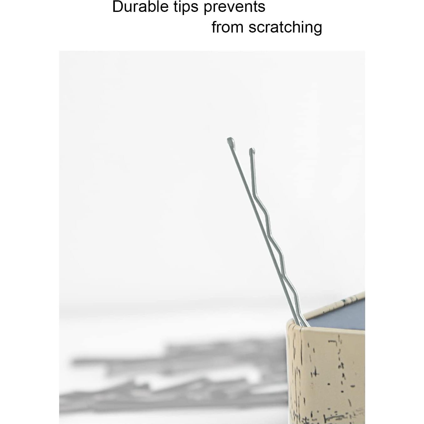 Pinzas para el Cabello Largas MAORULU 100 Unidades Plata