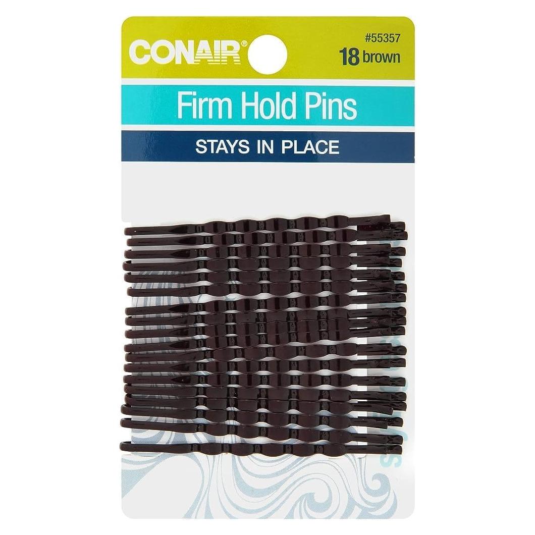 Pinzas de Pelo Scunci 18 Piezas Firm Hold Marrón
