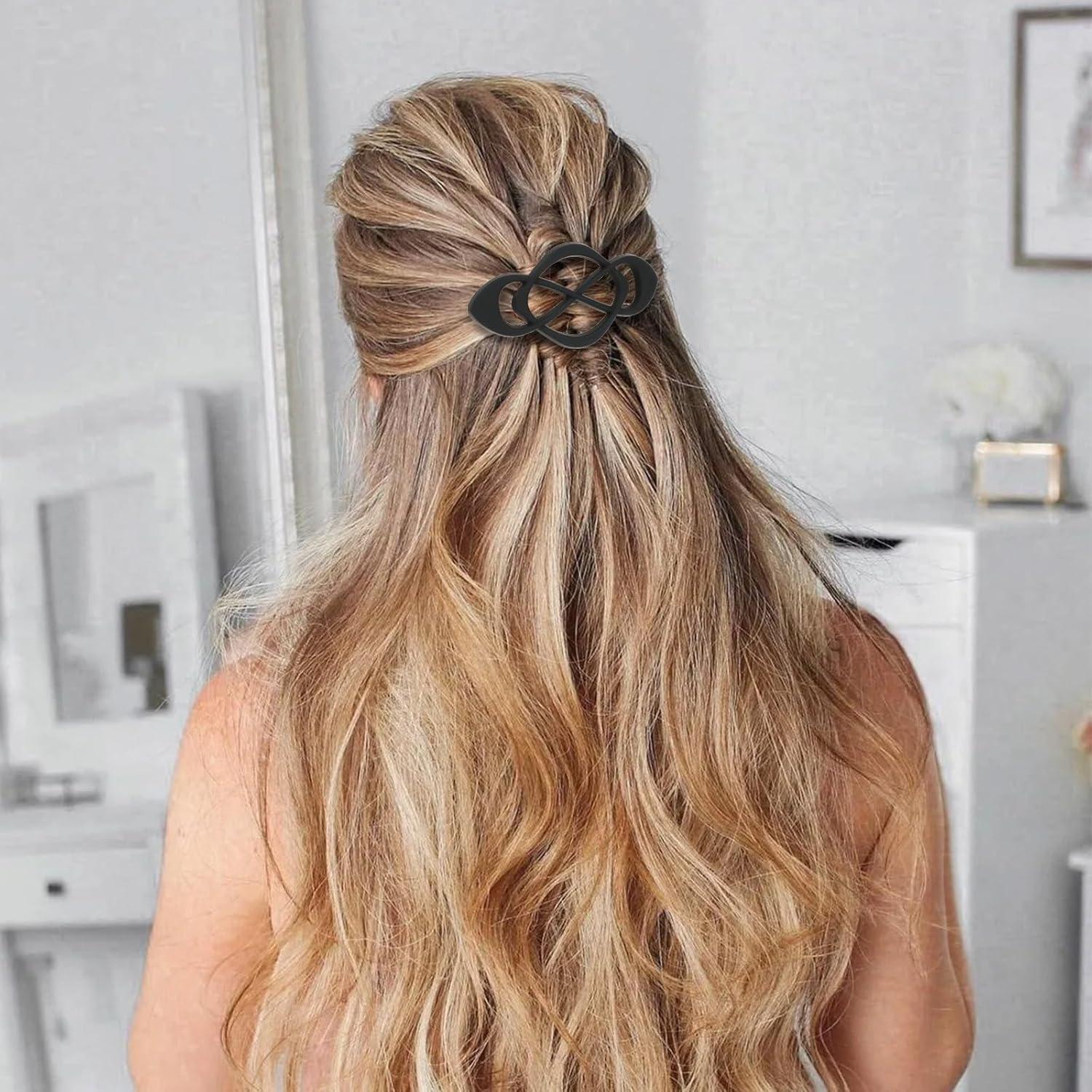 Clip de Barrette Francés Vintage Amairver - Paquete de 4 Accesorios