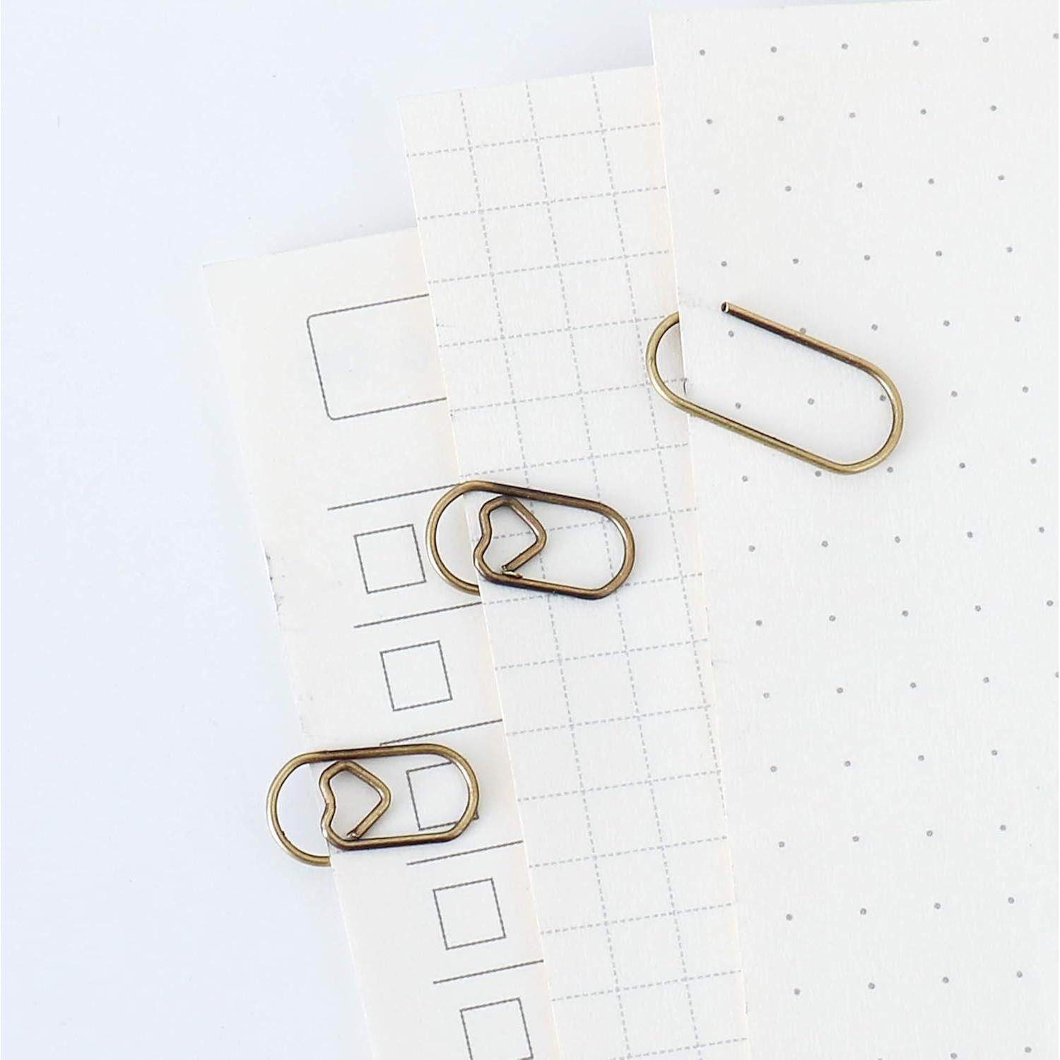 200 Clips de Papel Corazón Acero Inoxidable ALLTU 8x5 cm