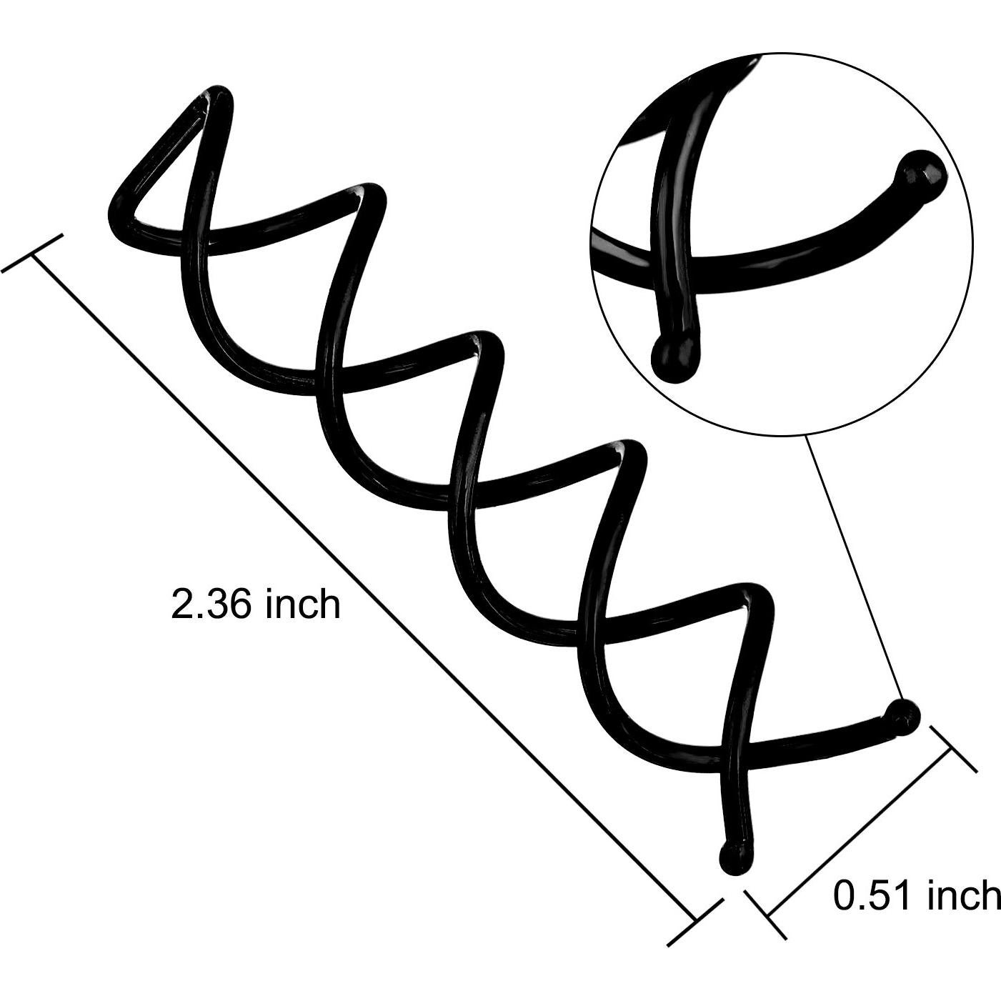 Clip de Cabello Espiral eBoot - 20 Piezas Negro, Peines para Moños