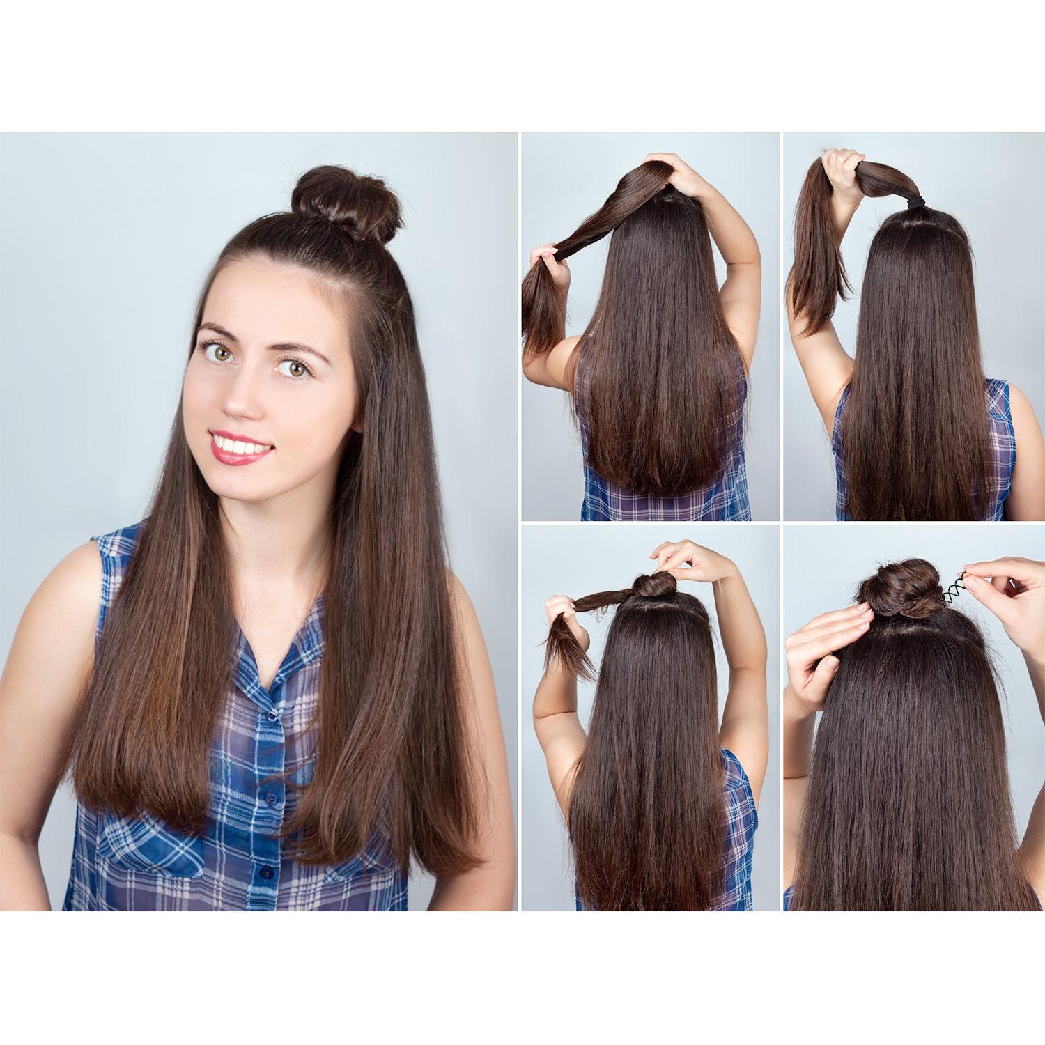 Clip de Cabello Espiral eBoot - 20 Piezas Negro, Peines para Moños