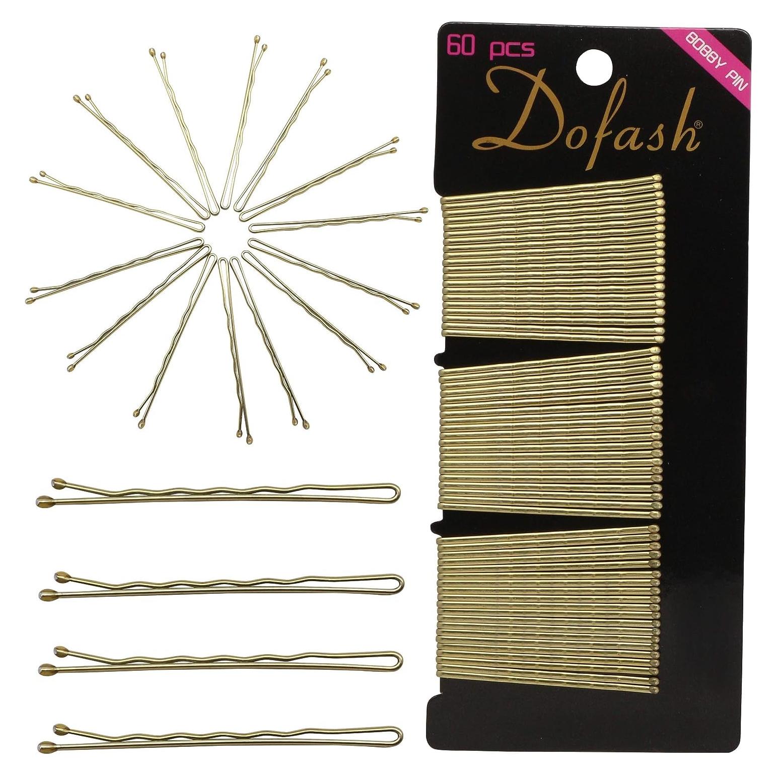 Pinzas para Cabello Dofash Metal 5cm Rubias 60pcs