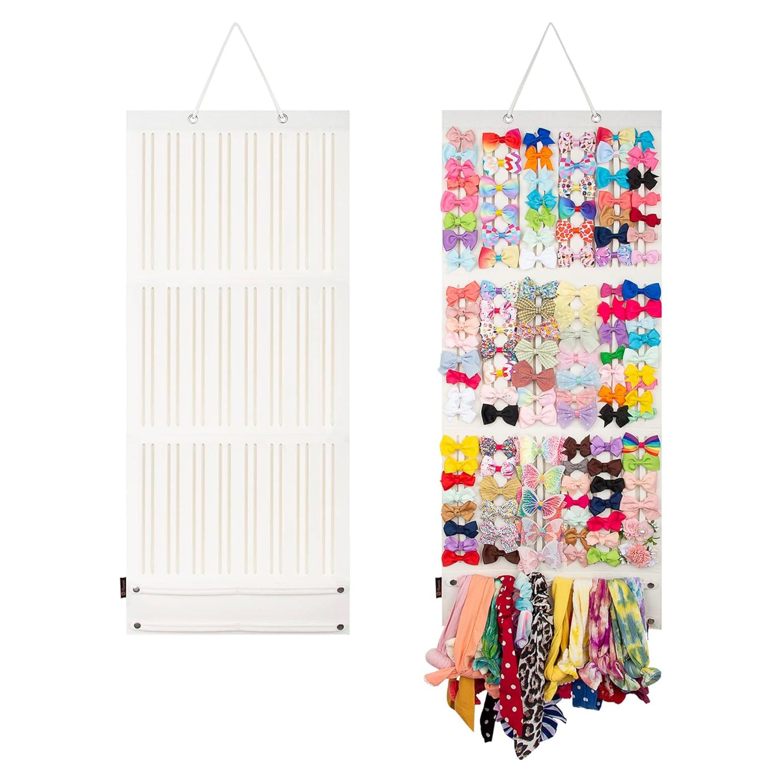 Soporte para moños de niña PACMAXI 51x30 cm Fieltro Blanco