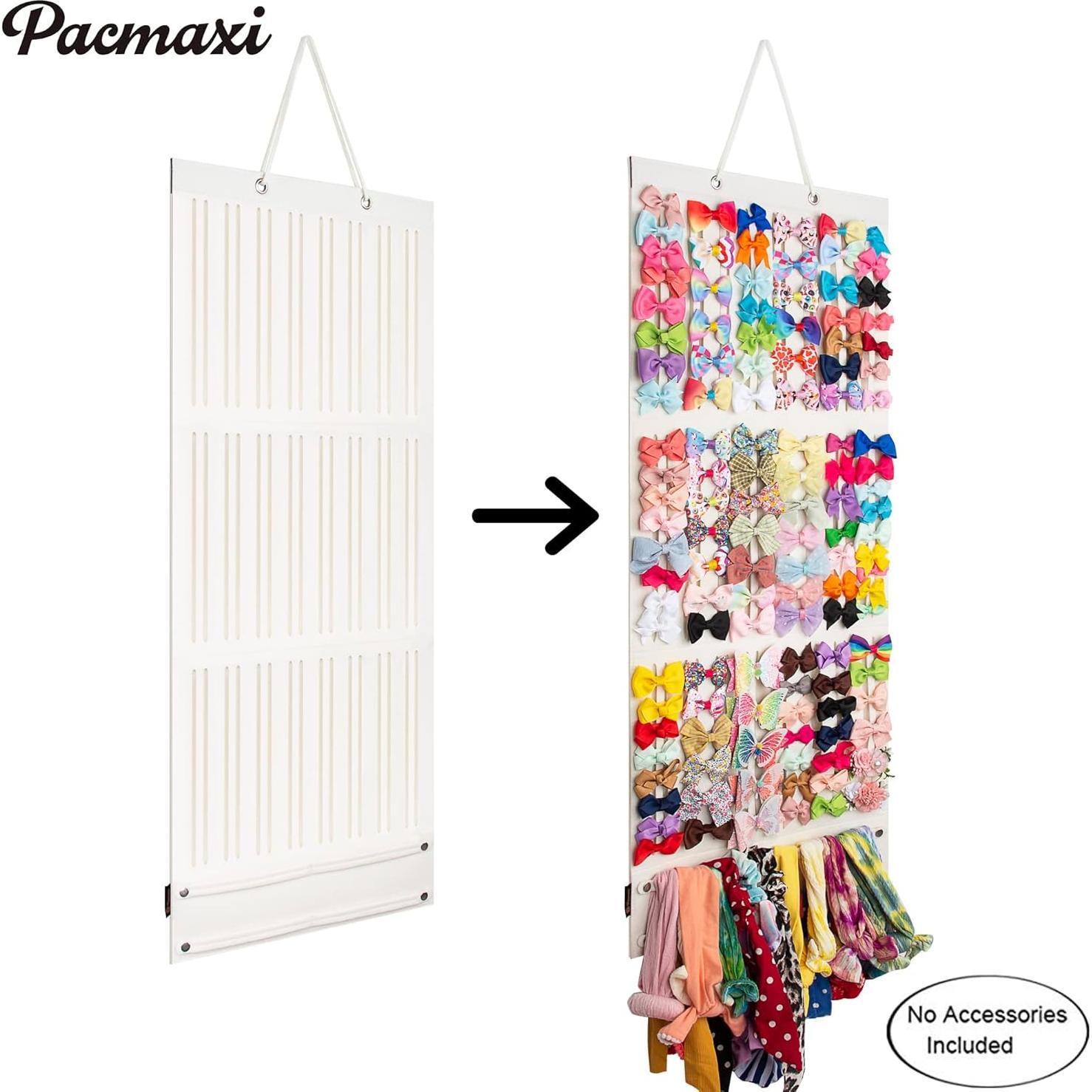 Soporte para moños de niña PACMAXI 51x30 cm Fieltro Blanco