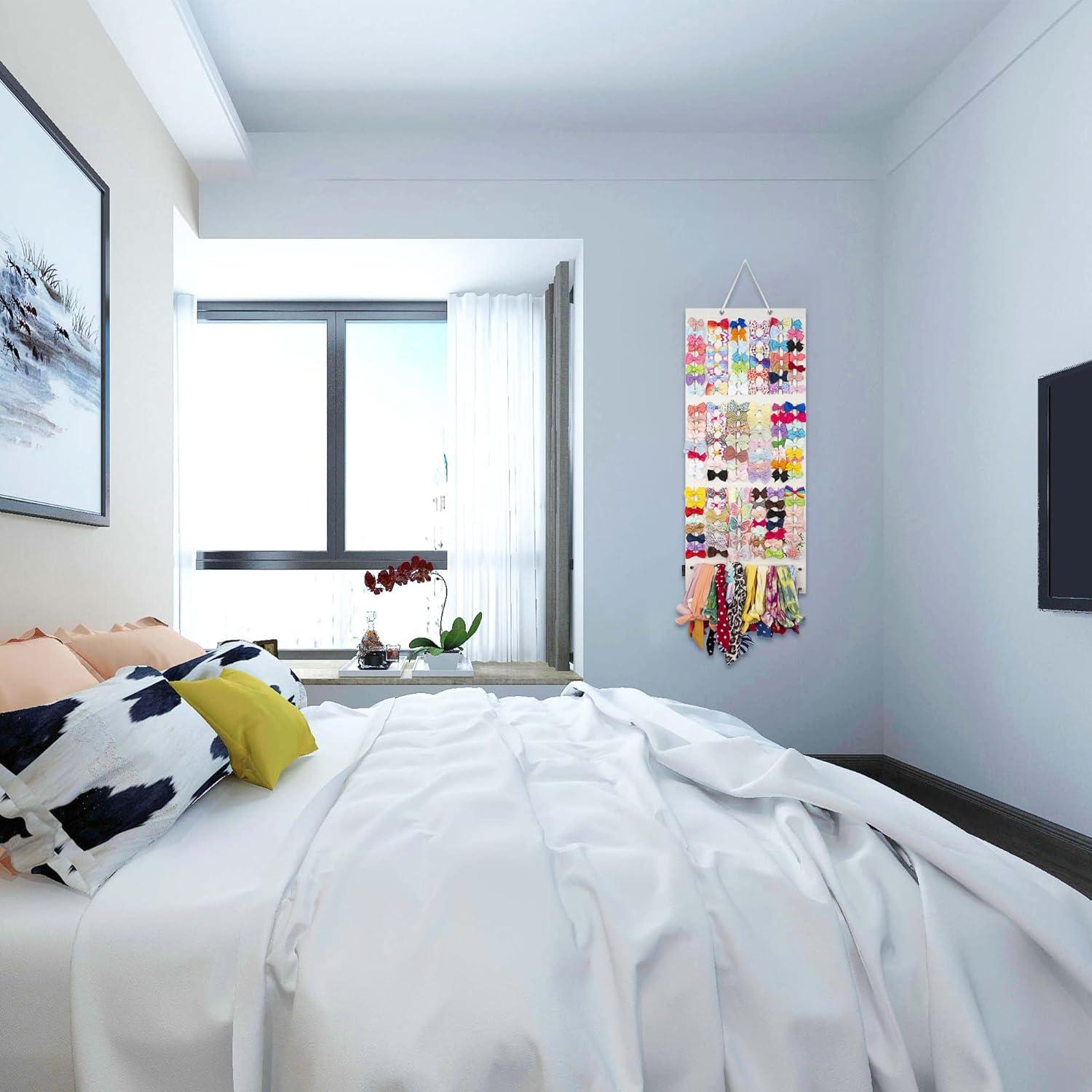 Soporte para moños de niña PACMAXI 51x30 cm Fieltro Blanco