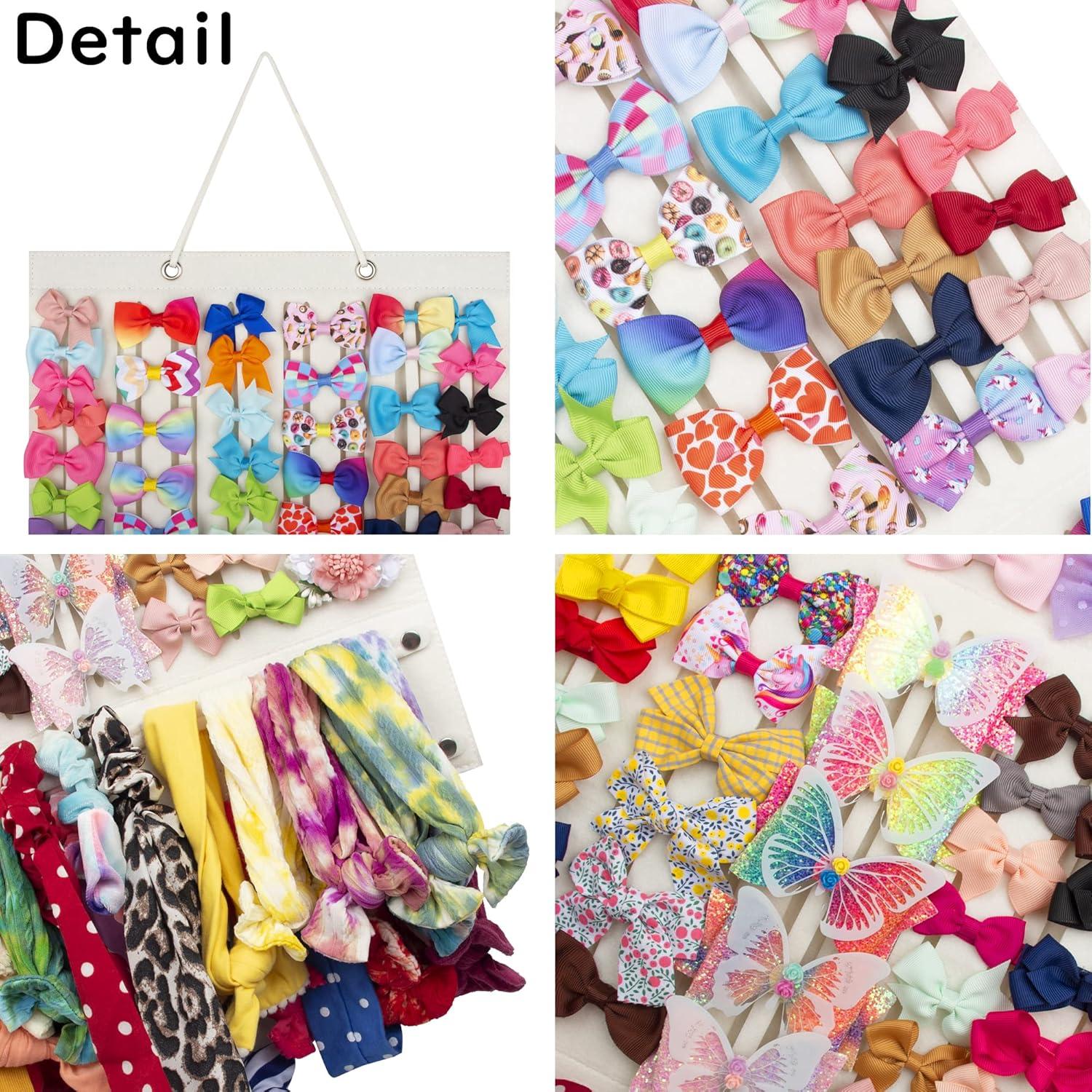 Soporte para moños de niña PACMAXI 51x30 cm Fieltro Blanco