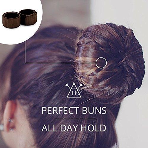 Hacedor de Moño Donut HAWWWY para Niños - Marrón 2 Piezas