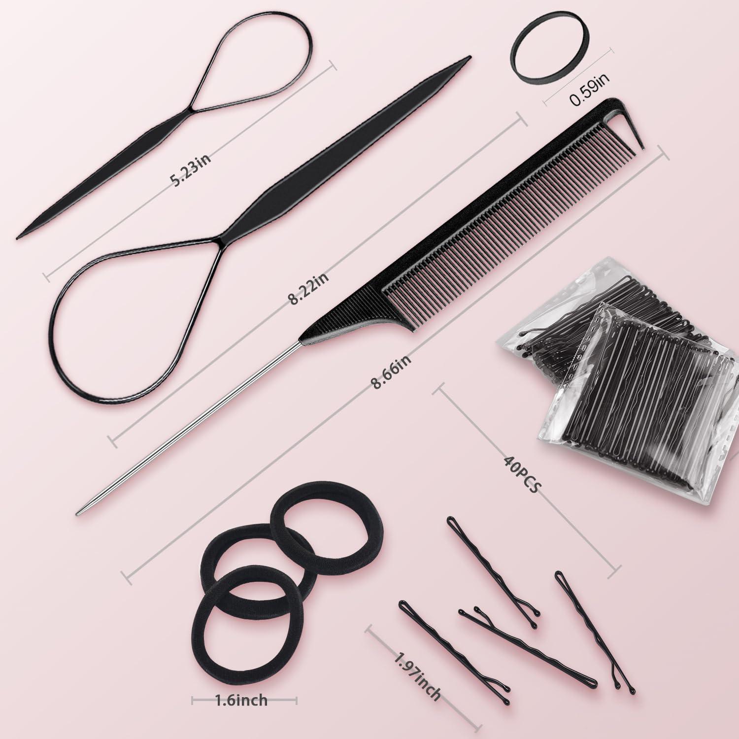 Kit de Gomas de Pelo IKOCO 1000 Pcs con Herramientas y Peine