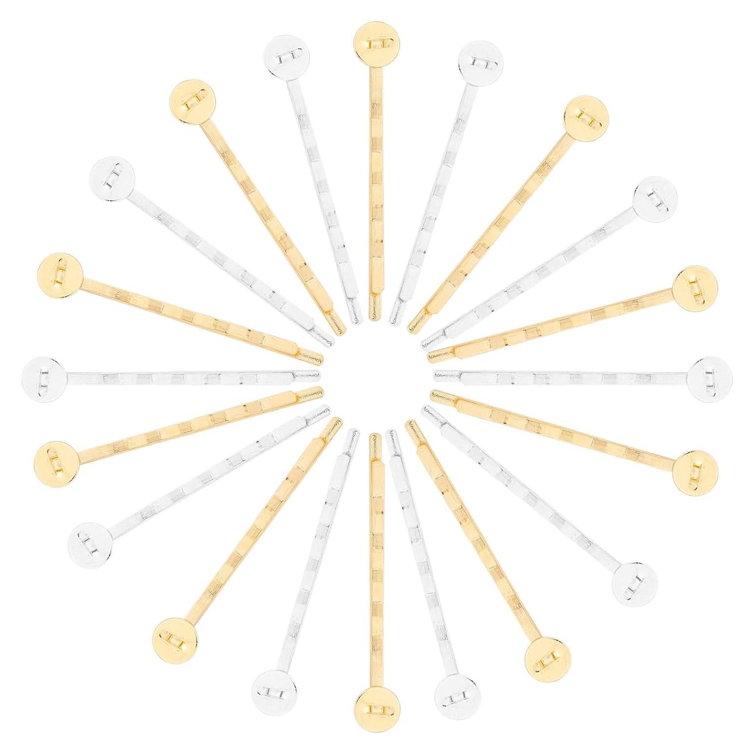100 Pasadores de Cabello Arricraft 51.5mm Plateados y Dorados